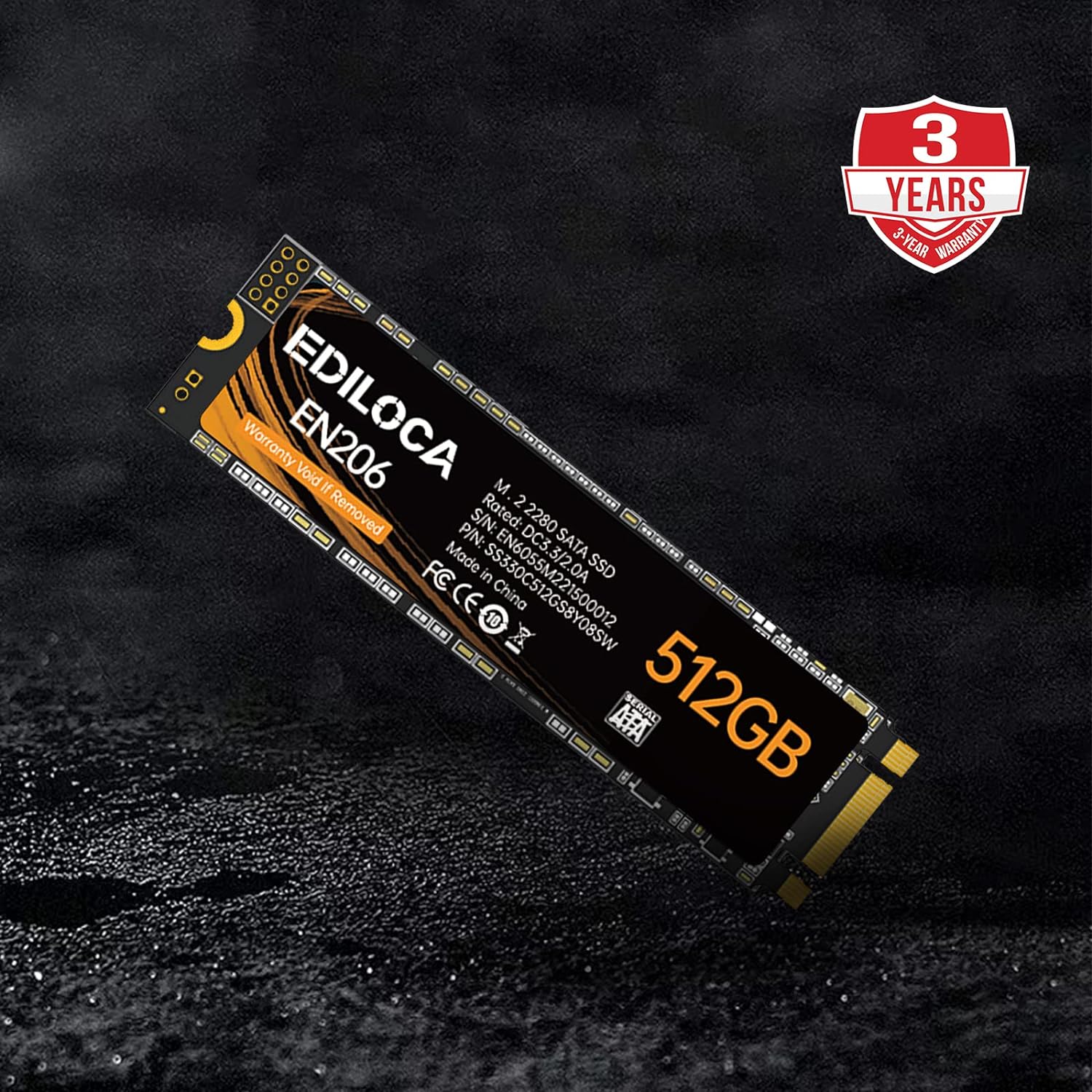 Ediloca EN206 1TB 3D NAND TLC M.2 SSD, M.2 2280 SATA III 6Gb/s SSD Internal Hard Drive, Read/Write Speed up to 550/480 MB/s, Compatible with Ultrabooks, Tablet Computers and Mini PCs