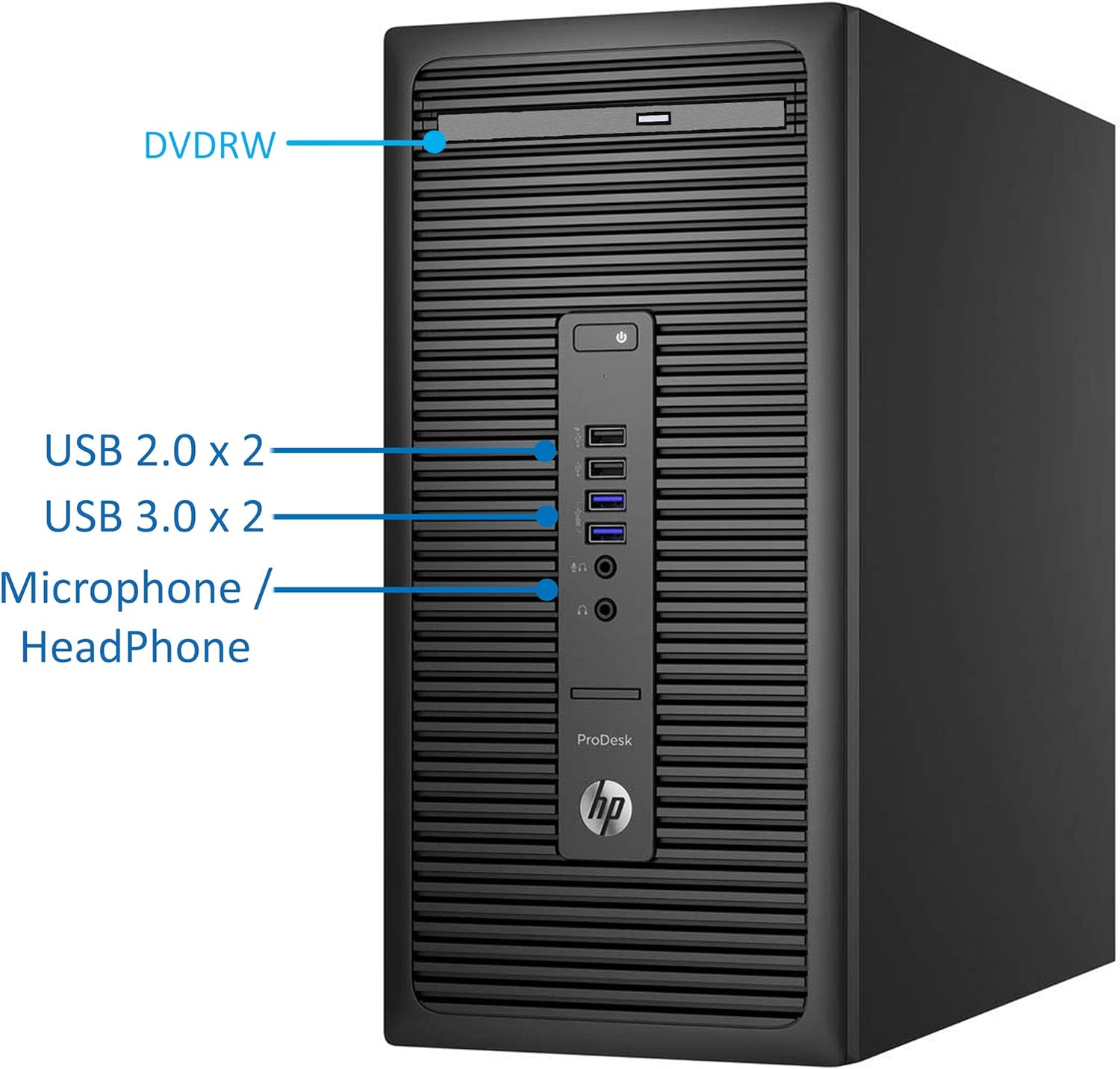 HP 600 G2 ProDesk Mini-Tower PC, Intel Quad-Core i7-6700 Upto 4.0GHz, 16GB RAM, 512GB SSD, AMD R7 240 2GB HD Graphics 4K, AC Wi-Fi, Bluetooth, HDMI, DisplayPort, Windows 10 Pro (Renewed)