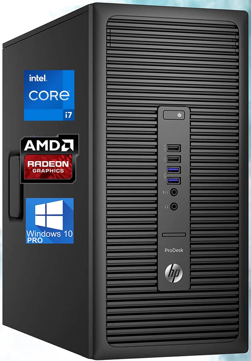 HP 600 G2 ProDesk Mini-Tower PC, Intel Quad-Core i7-6700 Upto 4.0GHz, 16GB RAM, 512GB SSD, AMD R7 240 2GB HD Graphics 4K, AC Wi-Fi, Bluetooth, HDMI, DisplayPort, Windows 10 Pro (Renewed)
