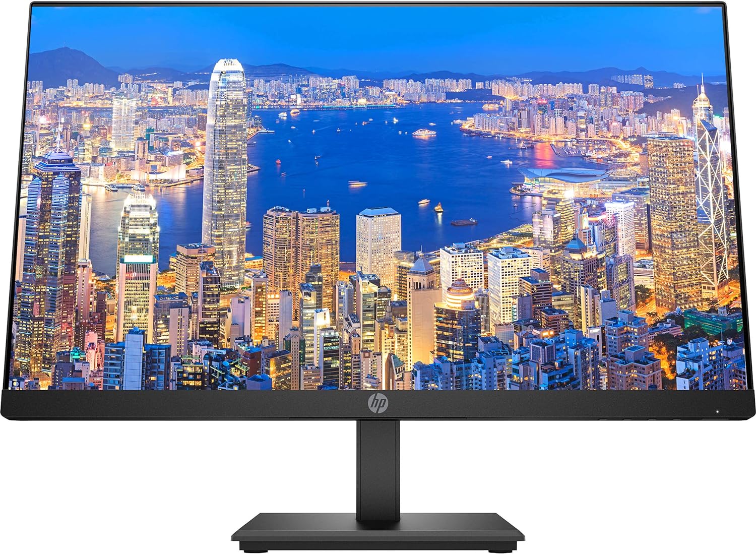 HP P224 21.5 Inch FHD LED-Backlit LCD IPS Anti-Glare Monitor (HDMI, VGA, DisplayPort) 2-Pack Bundle with PW313 Full HD 1080p Live Streamer Webcam and Desk Mount Clamp Dual Monitor Stand
