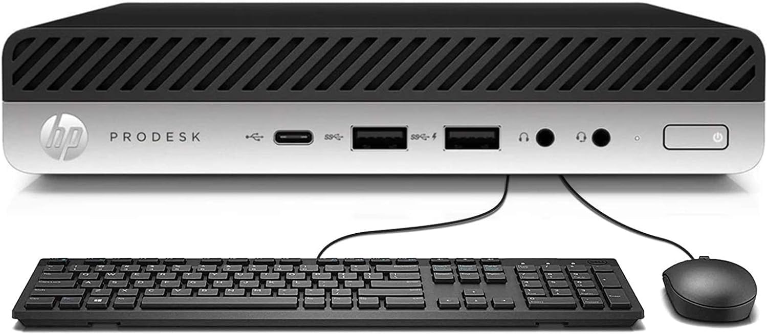 HP Prodesk 600 G3 Micro Computer Mini PC, Intel Quad Core i5-6500T, 16GB DDR4 RAM, 256GB SSD, Display Port, USB 3.1, USB Type-C, Windows 10 Pro (Renewed)