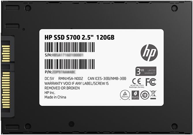 HP S700 2.5 1TB SATA III 3D Internal Solid State Drive (SSD) 6MC15AA#ABC