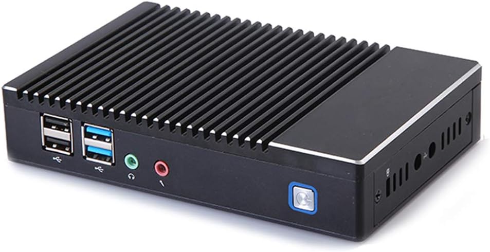 HUNSN Fanless Mini PC, Desktop Computer, Windows 11 Pro or Linux Ubuntu, Quad Core AMD A6 1450, BH05a, PXE, WOL, Vmware, Citrix Supported, VGA, HDMI, LAN, Type-C, Vesa Mount, 4G RAM, 64G SSD