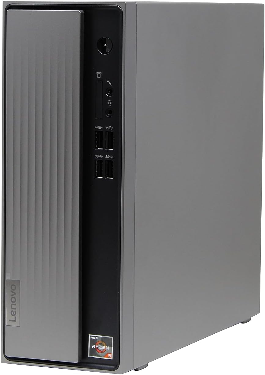 Lenovo IdeaCentre 3 Desktop Computer, AMD Ryzen 3 3250U, 16GB RAM, 256GB NVMe SSD + 1TB HDD, USB 3.1, 2-Monitor Support, HDMI, VGA, Wi-Fi, Bluetooth, Windows 11 Pro, Gray