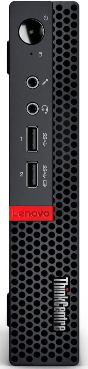 Lenovo ThinkCentre M625 Mini Desktop PC Black (AMD A4-9120c, 8GB RAM, 128GB PCIe SSD, AMD Radeon, AC WiFi, Bluetooth 5.1, 6 USB Ports, 2 Display Port (DP), RJ-45, Win 10 Home) with DKZ Hub
