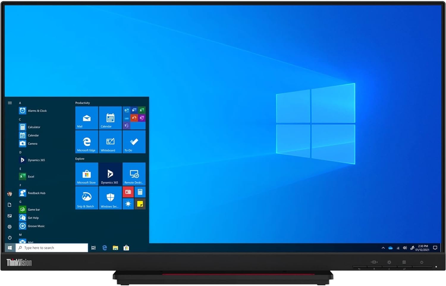 Lenovo ThinkVision T24T-20 23.8 LCD Touchscreen Monitor - 16:9-4 ms Extreme Mode