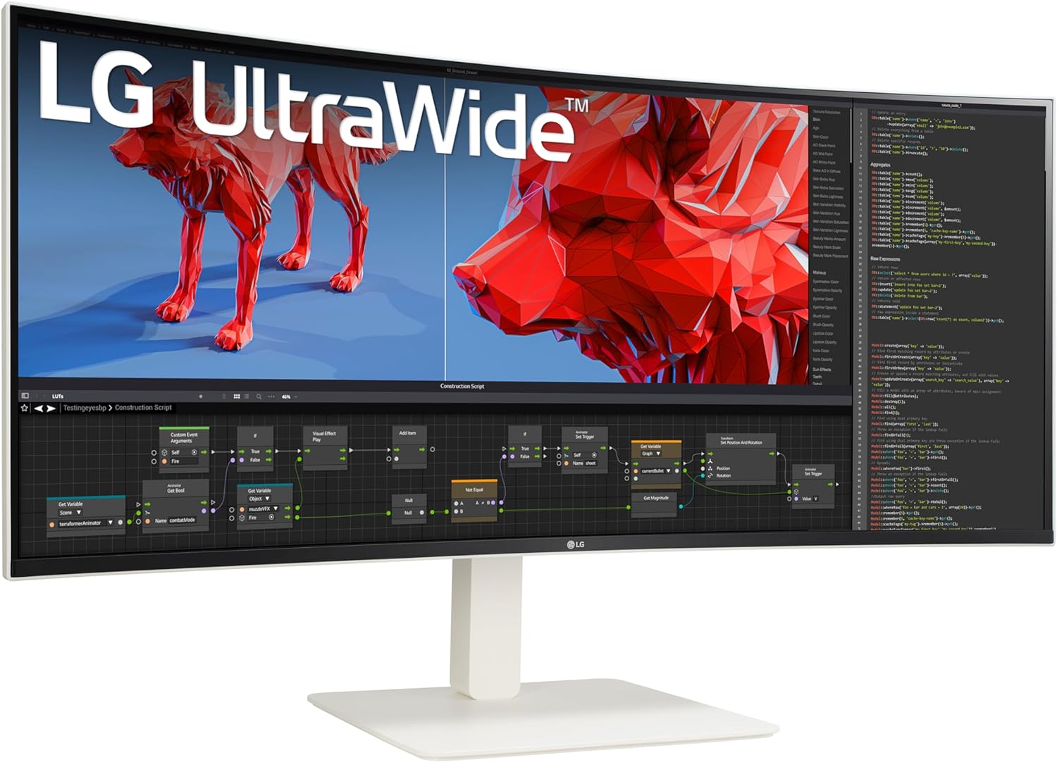 LG 38WR85QC-W 38 inch Curved UltraWide WQHD Nano IPS VESADisplayHDR 600 144Hz 1ms USB Type-C 90W Computer Monitor NVIDIA G-SYNC AMD FreeSync Premium Pro HDMI DisplayPort Tilt/Height/Swivel Stand White