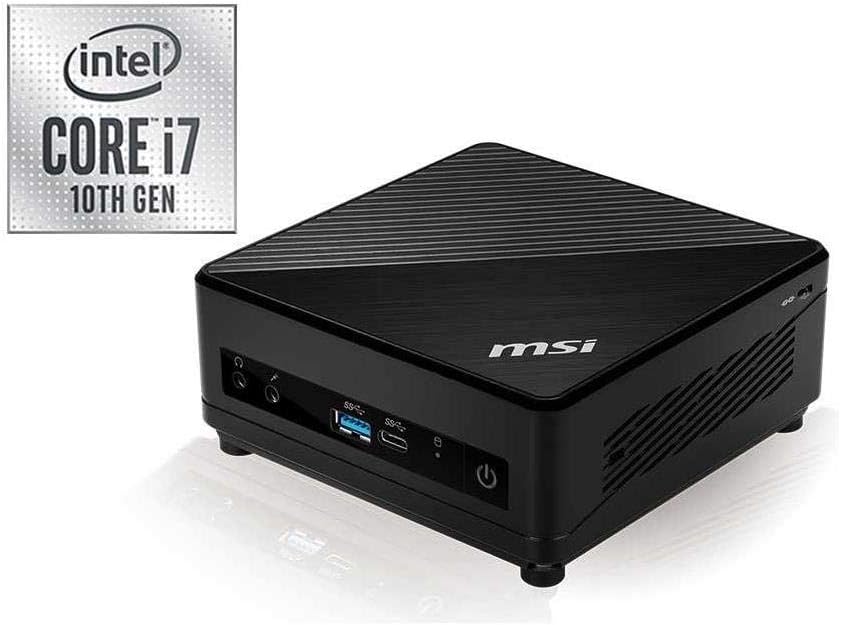 MSI Cubi 5 10M-025US Mini PC, Intel Core i5-10210U, 8GB DDR4 RAM, 512GB SSD, 802.11ac WiFi, BT 5.1, USB Type-C, Windows 10 Home (Renewed)