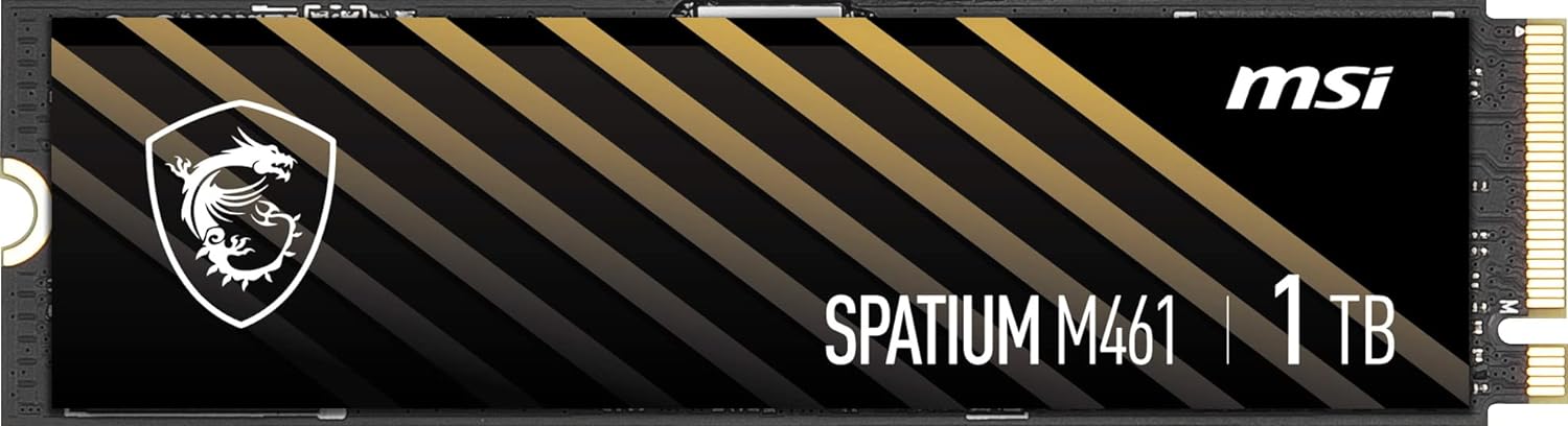 MSI SPATIUM M371 NVMe M.2 1TB - PCIe 3x4 NVMe M.2 Internal Solid State Drive, 2350MB/s Read  1700MB/s Write, 3D NAND, Built-in Data Security, Center - 5 Year Warranty (210 TBW)