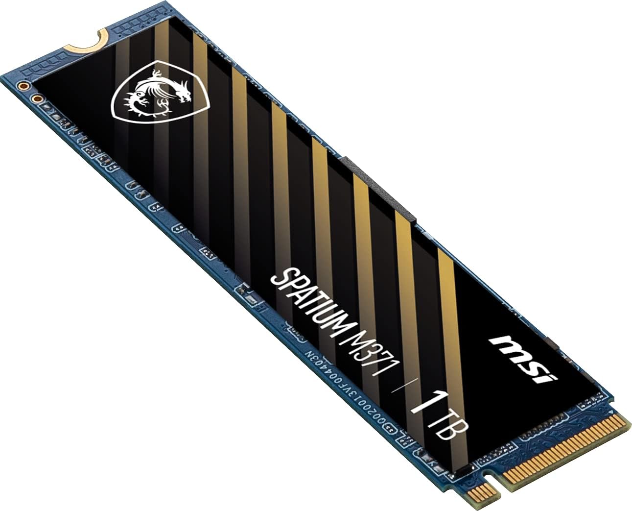 MSI SPATIUM M371 NVMe M.2 1TB - PCIe 3x4 NVMe M.2 Internal Solid State Drive, 2350MB/s Read  1700MB/s Write, 3D NAND, Built-in Data Security, Center - 5 Year Warranty (210 TBW)