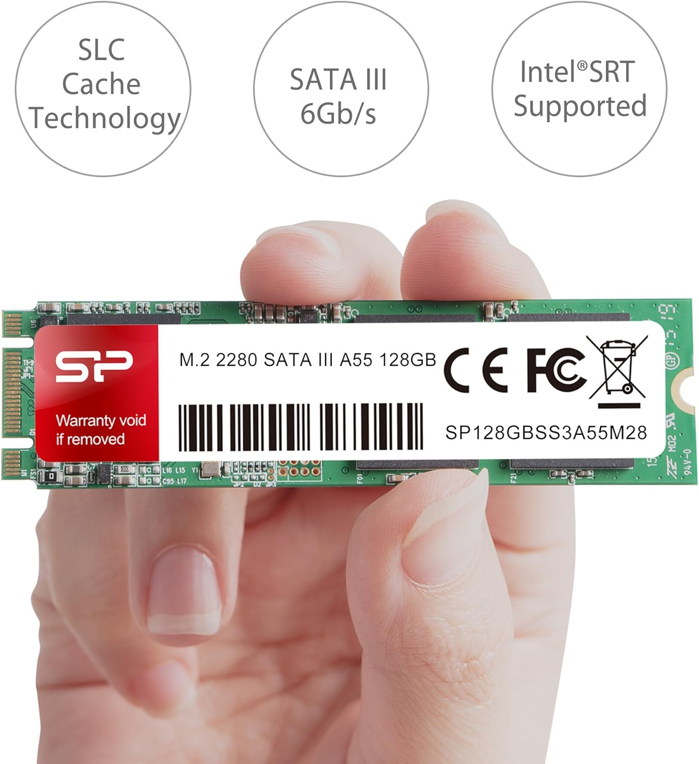 Silicon Power 1TB A55 M.2 SSD SATA III Internal Solid State Drive 2280 SU001TBSS3A55M28AB