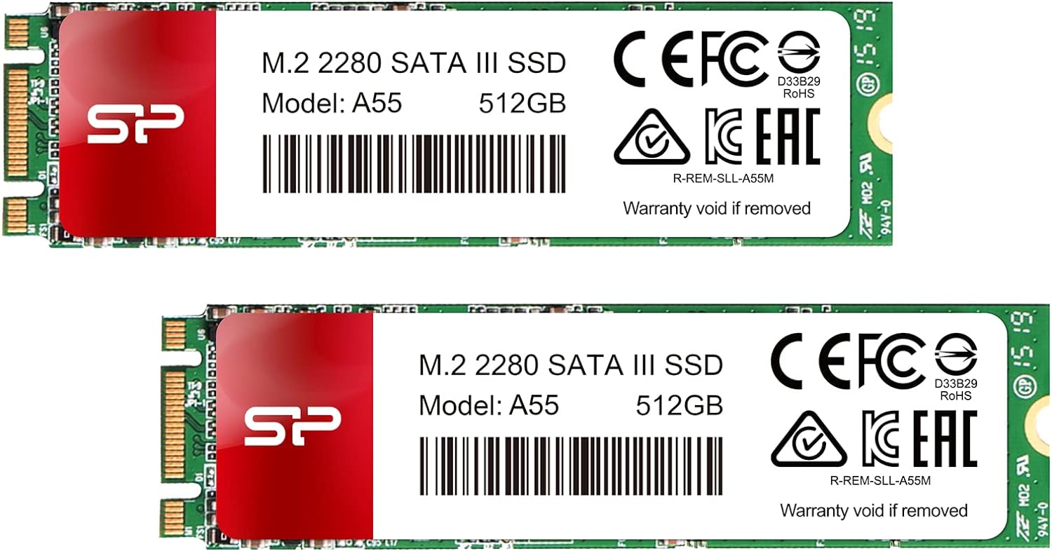 Silicon Power 1TB A55 M.2 SSD SATA III Internal Solid State Drive 2280 SU001TBSS3A55M28AB