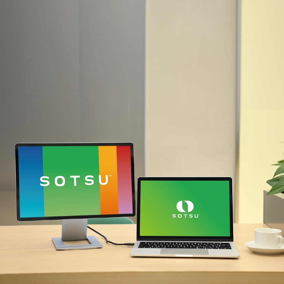SOTSU Limited Edition FlipAction 16 Premium Portable Monitor | Pivot Rotate | 2560x1600 QHD P3 | Full Metal CNC | Incl. Stand | USB-C or HDMI | Perfect Match for Macs and Windows | 2-yr Warranty