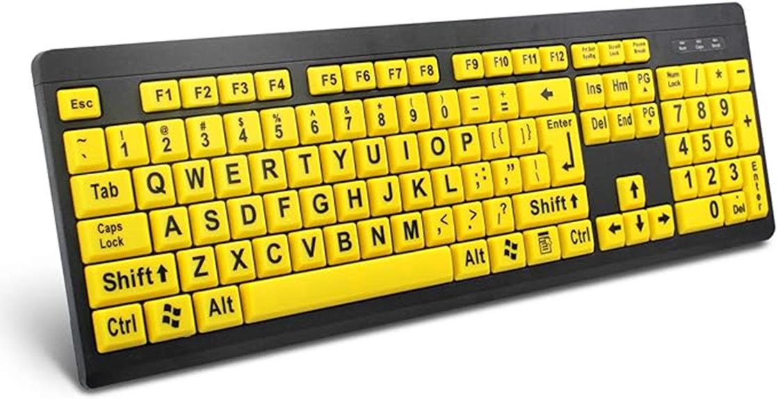 enhanced visibility for keyboards