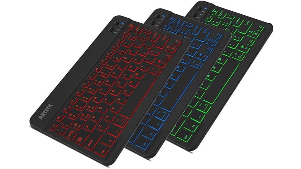 sleek backlit portable keyboard