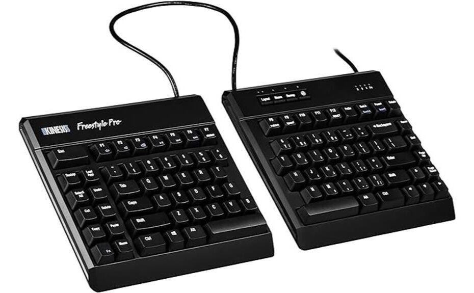 ergonomic split design keyboard