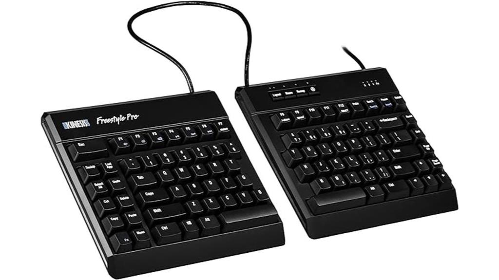 ergonomic split design keyboard