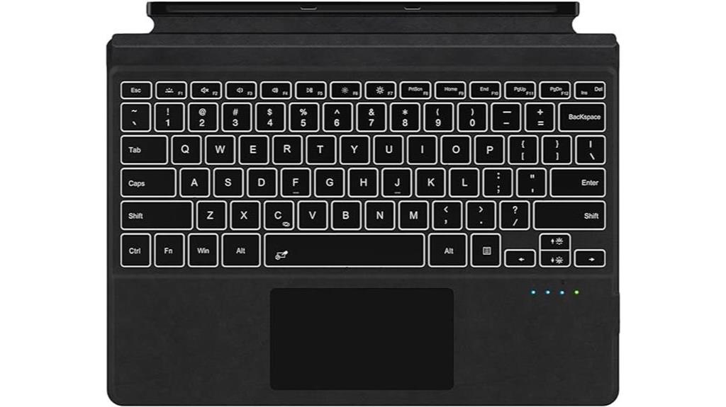 sleek backlit bluetooth keyboard