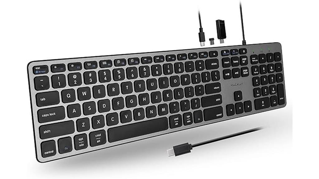 versatile macally type c keyboard