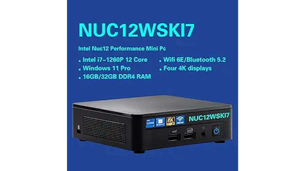 nuc12wski7 setup and usability