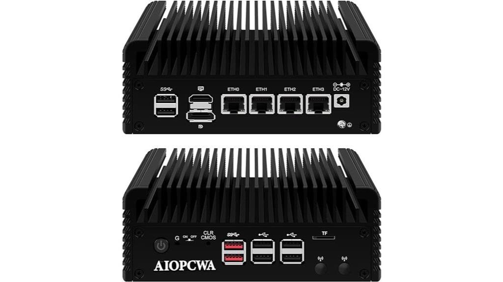 powerful fanless mini pc firewall router