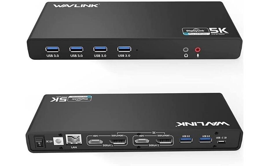 dual monitor docking station