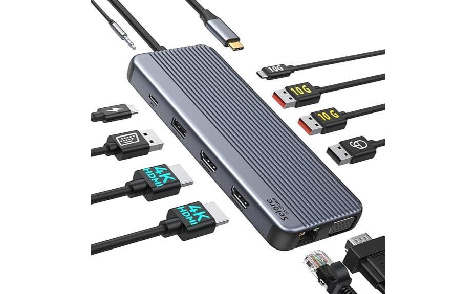 triple monitor docking station