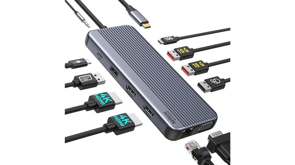 triple monitor docking station