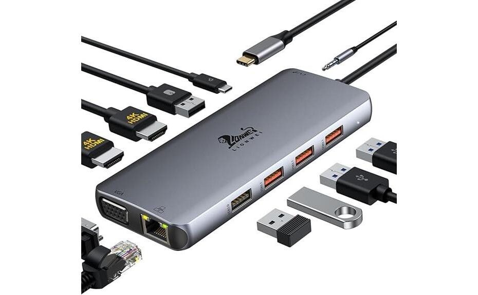 versatile triple display docking station