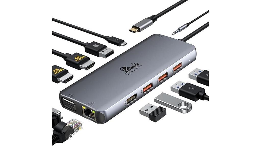 versatile triple display docking station