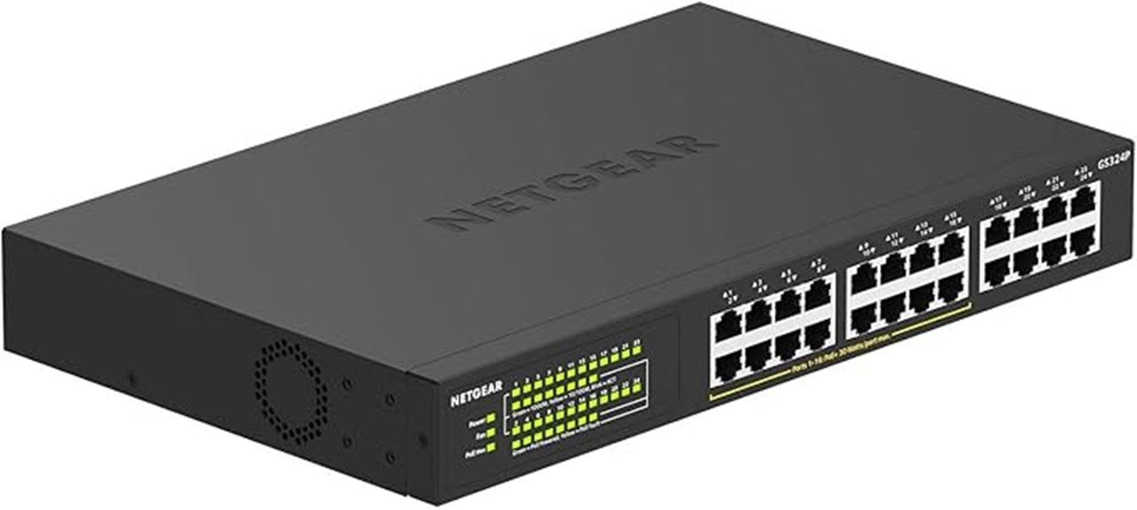 managed 24 port poe switch